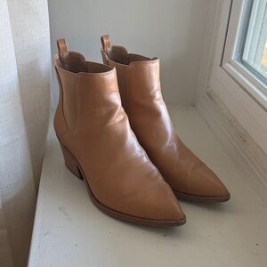 Tan Leather Ankle Boots